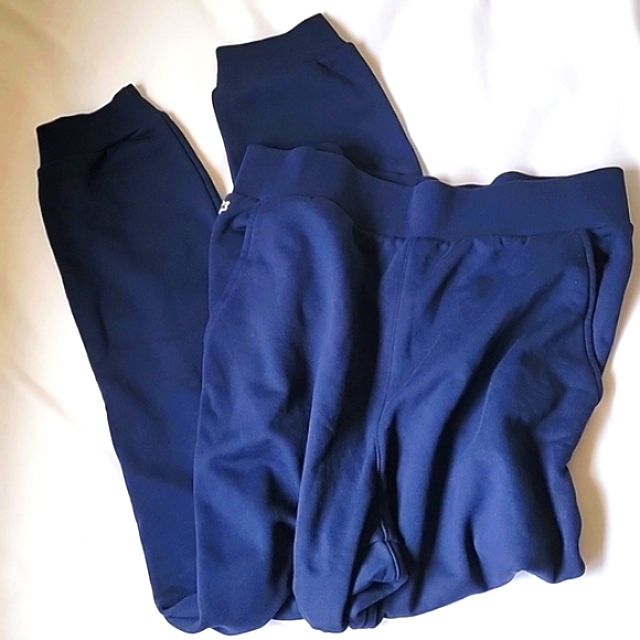 Nwt Lacoste Navy Blue Cotton Sweatpants Wide Waistband